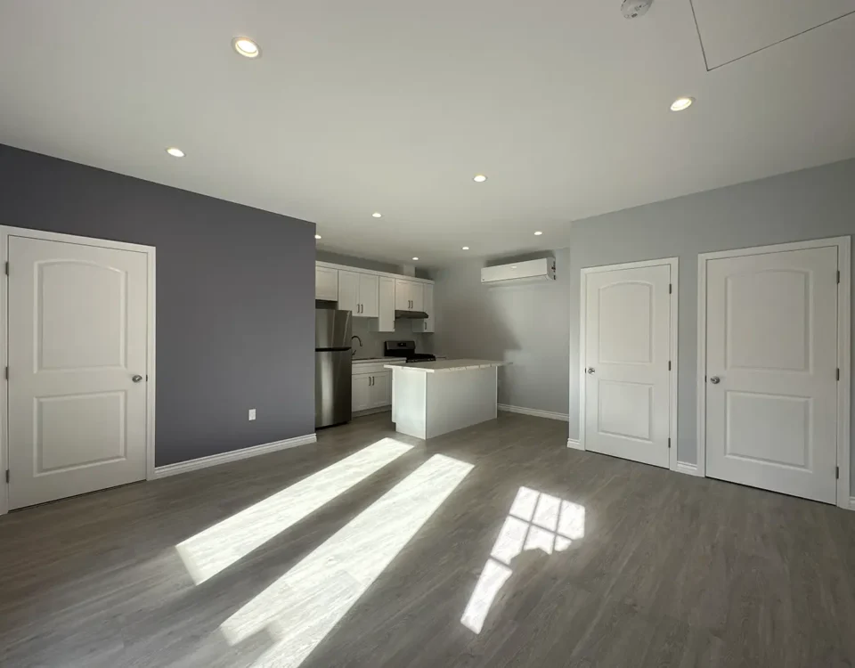Before and after comparison of the garage conversion into an ADU in Sunland, highlighting the transformative process.